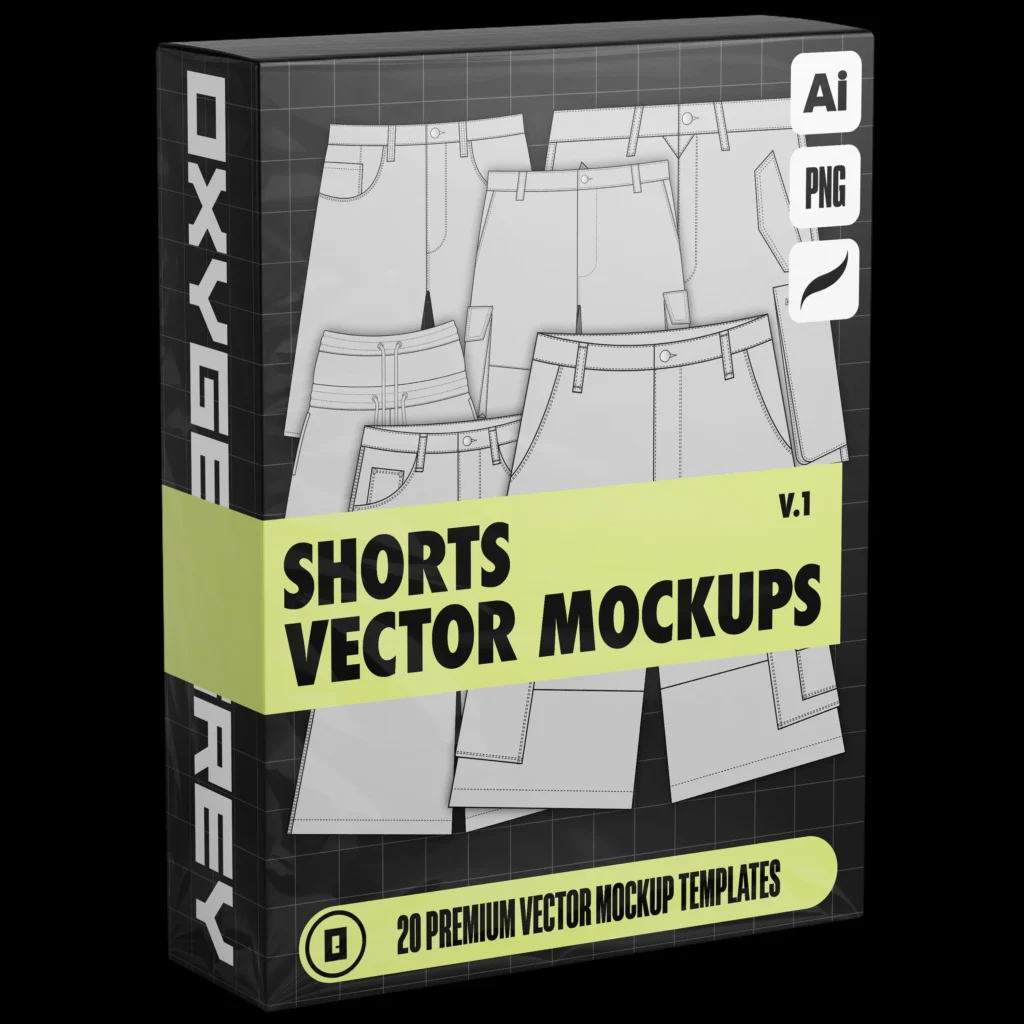 Shorts Vector Mockups Vol1 Oxygengrey