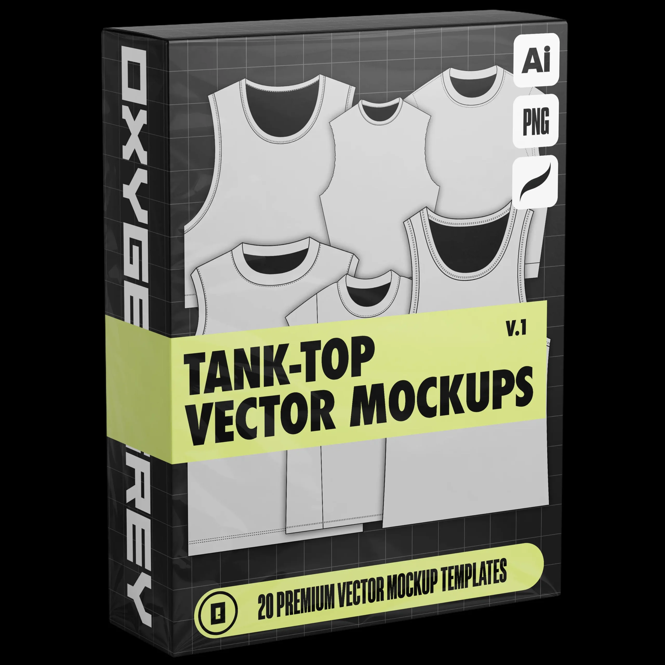 Tank-top Vector Mockups Vol1 - OxygenGrey
