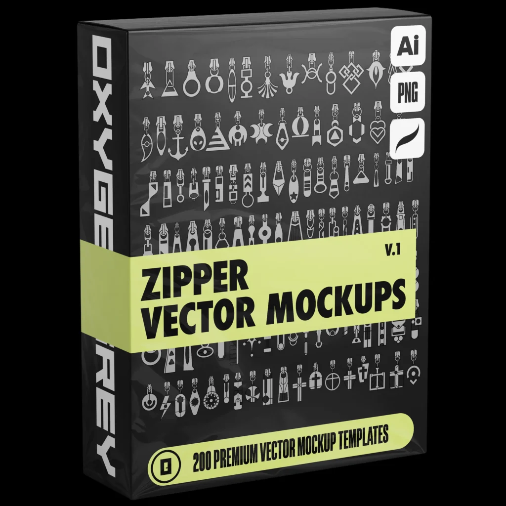 Zipper Vector Mockups Vol1 OxygenGrey