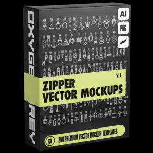 Zipper Vector Mockups Vol1 OxygenGrey