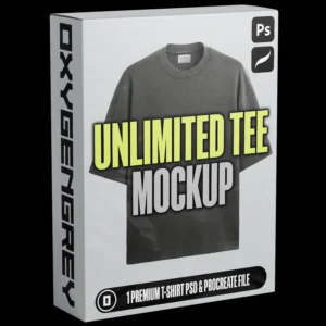 Unlimited T-shirt Mockup - OxygenGrey