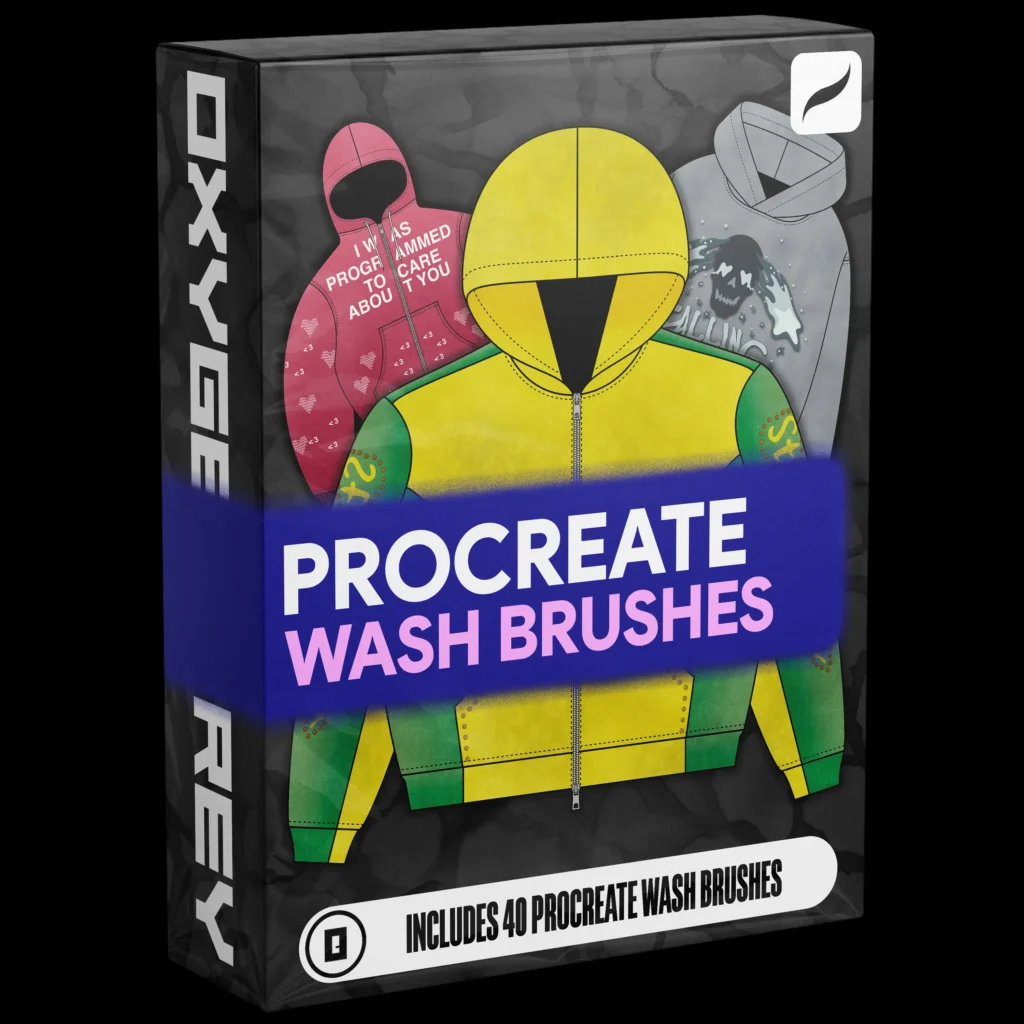 Procreate wash brushes - OxygenGrey