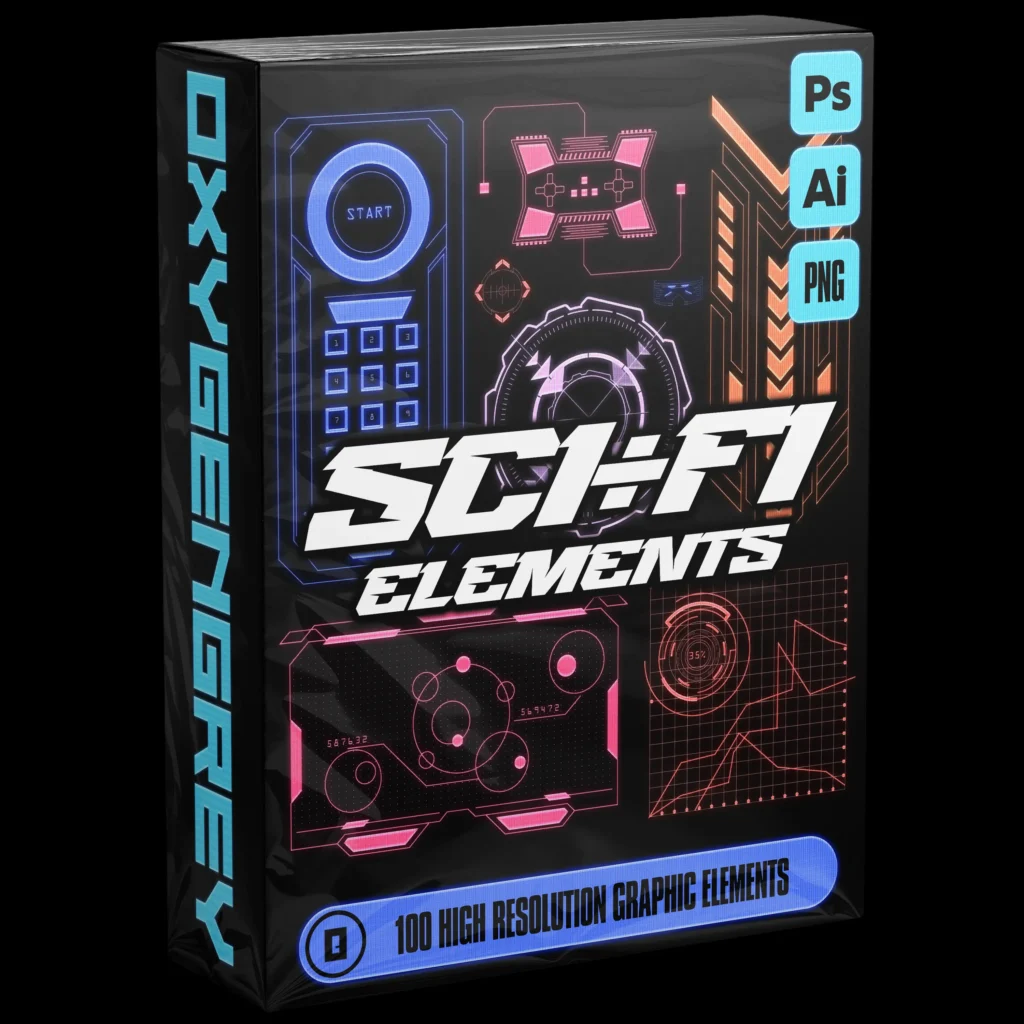 Sci-fi design elements - OxygenGrey